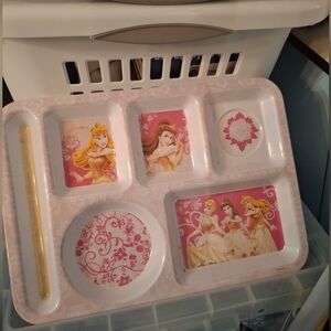 Disney Princess Pink and White Compartment Tray
